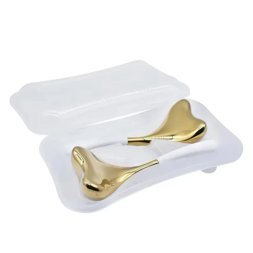 N18R Ice Globes for Face 2PCS Luxury Rose Gold Sticks Face Roller Cold & Heat Relief Beauty Massage Tools - Problems Solved