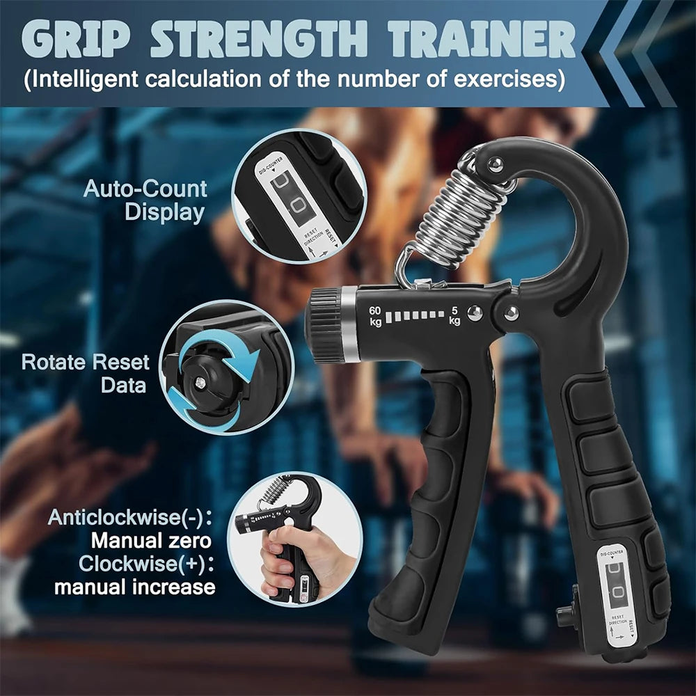 5-60Kg Adjustable Heavy Hand Gripper Fitness Hand Exerciser - Problems Solved