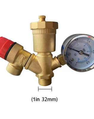 1/2'' 3/4'' 1'' Boiler Safety Group Brass Safety Valve Pressure Relief Valve With Pressure Gauge For Heating System Water Heater - Problems Solved