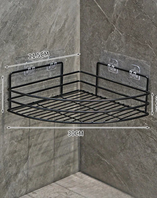 Bathroom Shelf Wall Mounted Corner Storage Shelves Shampoo Holder Cosmetic Rack Iron Shower Drain Basket Bathroom Organizer - Problems Solved