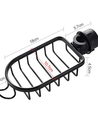 Bathroom Shelf Black Shower Storage Basket Storage Rack Adjustable Faucet - Problems Solved