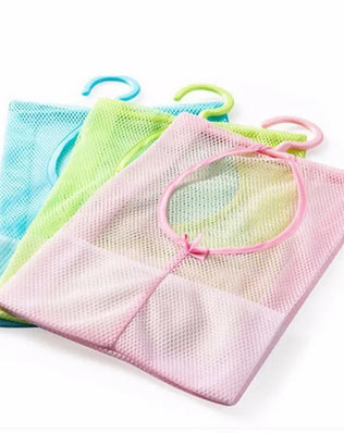 Bathroom Kids Toys Storage Bag Multifunctional Mesh Net Bag Makeup Organizer Drying Rack Balcony Socks Clothes Storage Basket - Problems Solved