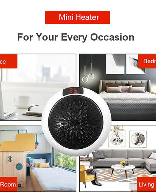 Air Heater Silent Remote Fast Heat Thermostat Electric Portable Heater Mini Wall Mount Home Office Desktop Warm Air Heater - Problems Solved