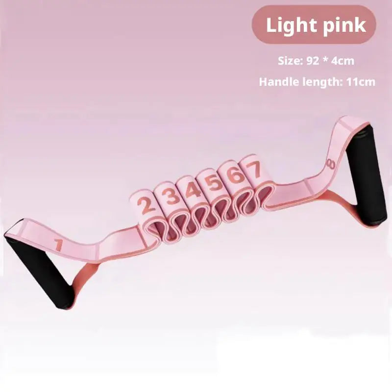 Fitness Resistance Band For Yoga Pilates Stretching Fitness Training 8 Adjustable Resistance Level Digital Marking Fitness Suppl - Problems Solved
