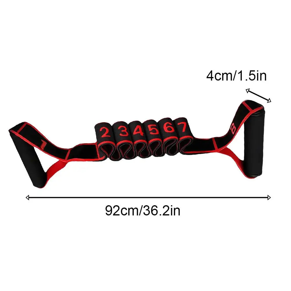 Fitness Resistance Band For Yoga Pilates Stretching Fitness Training 8 Adjustable Resistance Level Digital Marking Fitness Suppl - Problems Solved