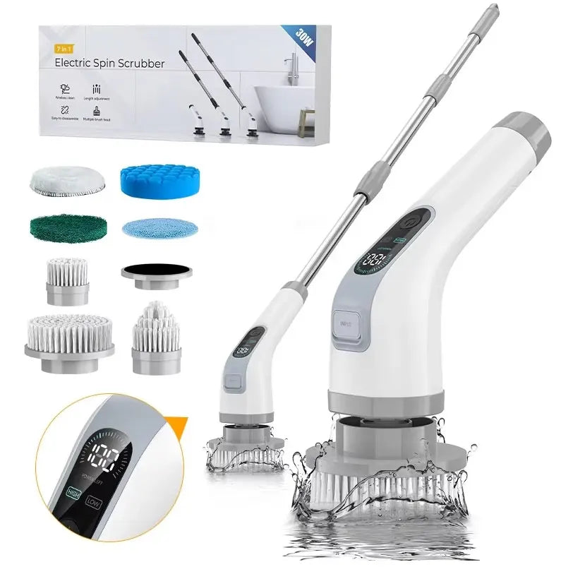Electric Cleaning Brush Cordless Handheld Shower Scrubber Spin - Problems Solved