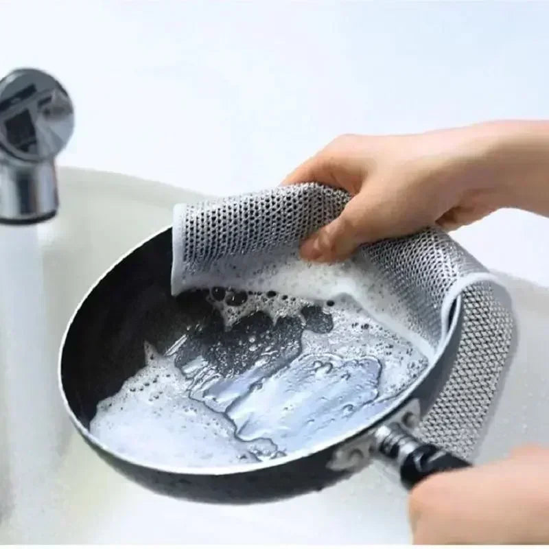 Magic Cleaning Cloth Metal Steel Wire Dish Pot Washdishing Cloths - Problems Solved
