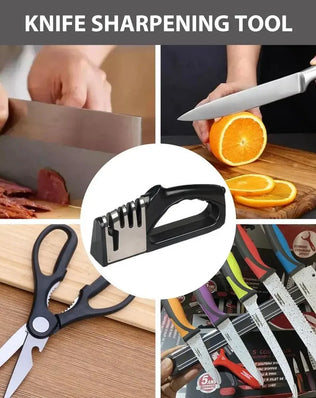 Kitchen 4 Segment Knife Sharpener Multifunctional - Problems Solved