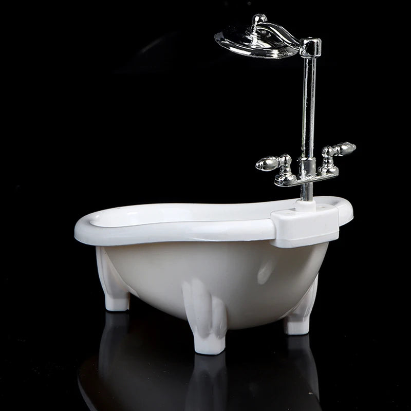 1/6 Dollhouse Miniatures Bathtub Furniture Bathroom Accessories For Doll House Decor Kids Pretend Toys Gift - Problems Solved