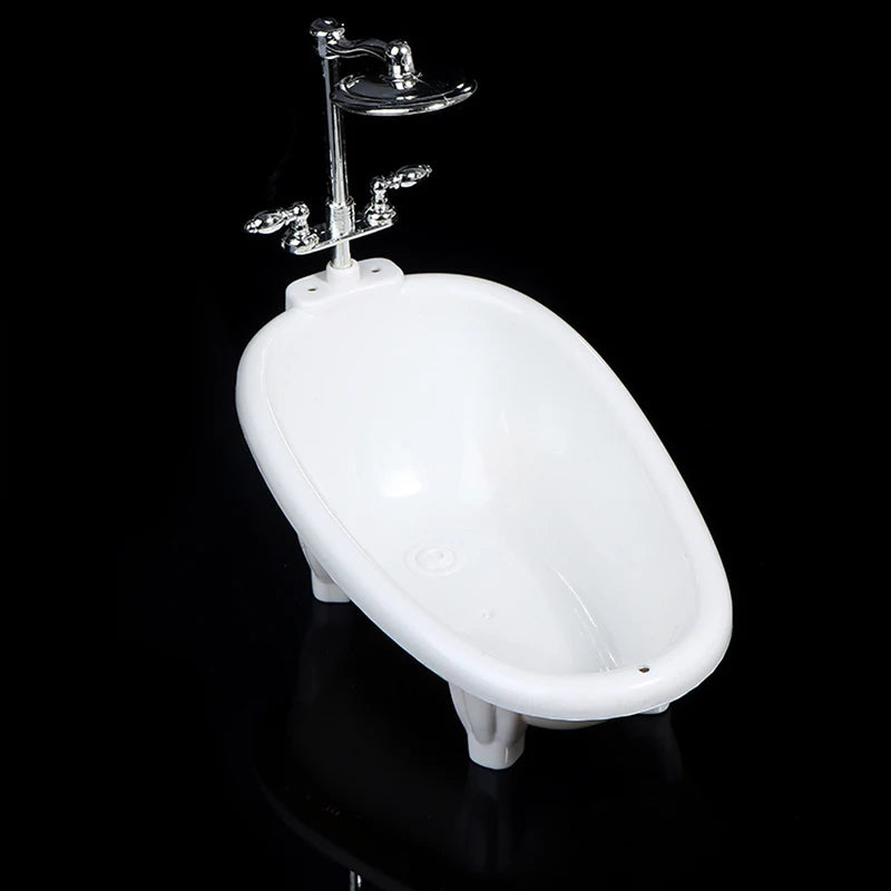 1/6 Dollhouse Miniatures Bathtub Furniture Bathroom Accessories For Doll House Decor Kids Pretend Toys Gift - Problems Solved