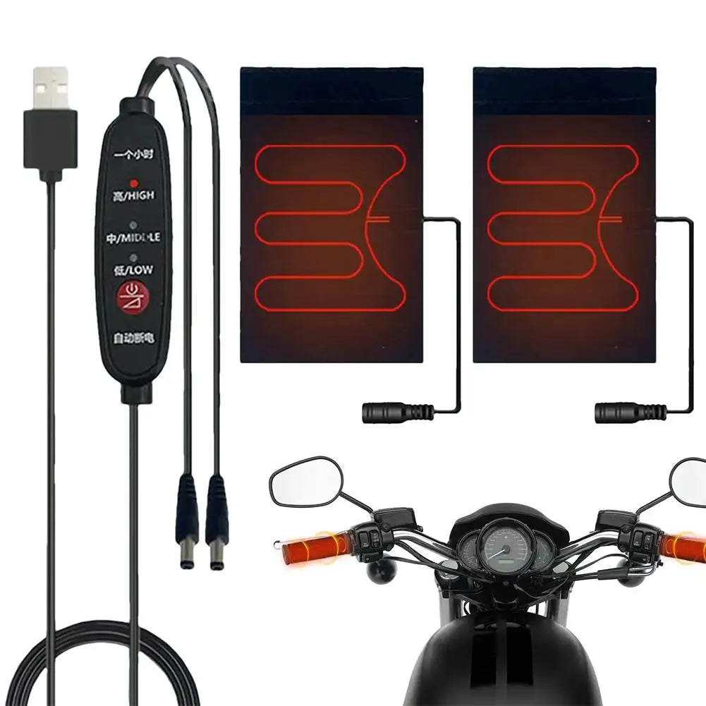 Heated Grips Cover for Motorcycle, 5V Handlebar Heater Motorcycle Heated Grips USB Power Waterproof ATV Heated Handlebar Warmers - Problems Solved