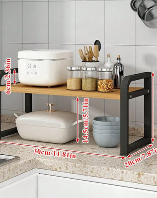 Kitchen Layered Shelves Countertop Cabinets Telescopic - Problems Solved