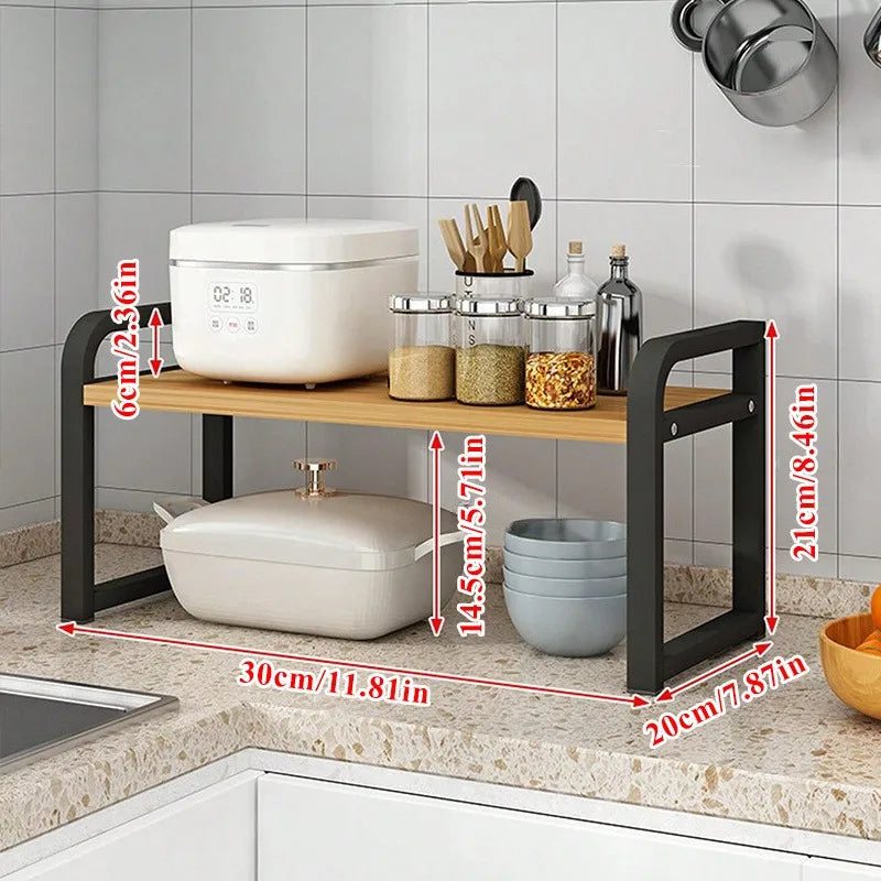 Kitchen Layered Shelves Countertop Cabinets Telescopic - Problems Solved